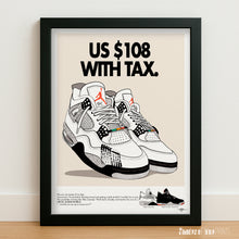 Load image into Gallery viewer, Nike Air Jordan IV x Do The Right Thing advert - Signed giclée print