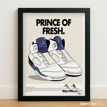 Load image into Gallery viewer, The Fresh Prince of Bel Air - Nike Air Jordan V Grapes - Signed giclée print