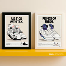 Load image into Gallery viewer, The Fresh Prince of Bel Air - Nike Air Jordan V Grapes - Signed giclée print