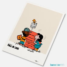 Load image into Gallery viewer, J Dilla of Slum Village with Lucy of Peanuts - Fall in Love - Signed giclée print