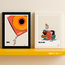Load image into Gallery viewer, J Dilla of Slum Village with Lucy of Peanuts - Fall in Love - Signed giclée print