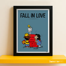 Load image into Gallery viewer, J Dilla of Slum Village with Lucy of Peanuts - Fall in Love print