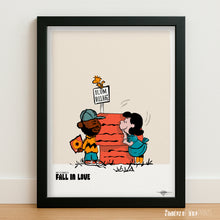Load image into Gallery viewer, J Dilla of Slum Village with Lucy of Peanuts - Fall in Love - Signed giclée print