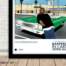 Load image into Gallery viewer, Ice Cube w/ Chevrolet 1964 Impala convertible - Today was a good day - Rappers in cars getting 40oz series