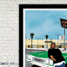 Load image into Gallery viewer, Ice Cube w/ Chevrolet 1964 Impala convertible - Today was a good day - Rappers in cars getting 40oz series