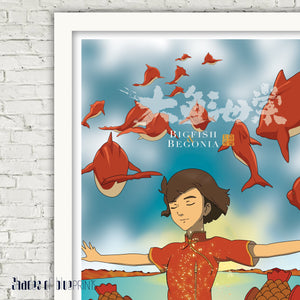 Big Fish & Begonia - 2016, Giclée print