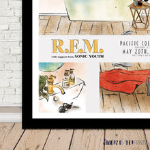 Load image into Gallery viewer, R.E.M. &amp; SONIC YOUTH @ Pacific Coliseum, May 20th 1995 - Giclée print