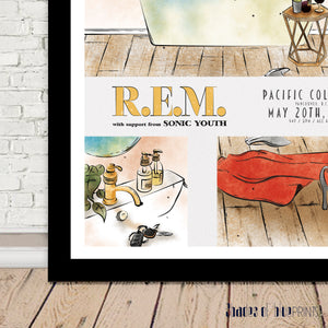 R.E.M. & SONIC YOUTH @ Pacific Coliseum, May 20th 1995 - Giclée print
