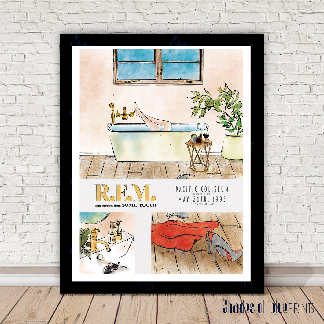 R.E.M. & SONIC YOUTH @ Pacific Coliseum, May 20th 1995 - Giclée print